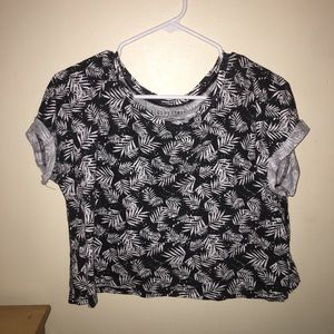 Tropical flower crop top